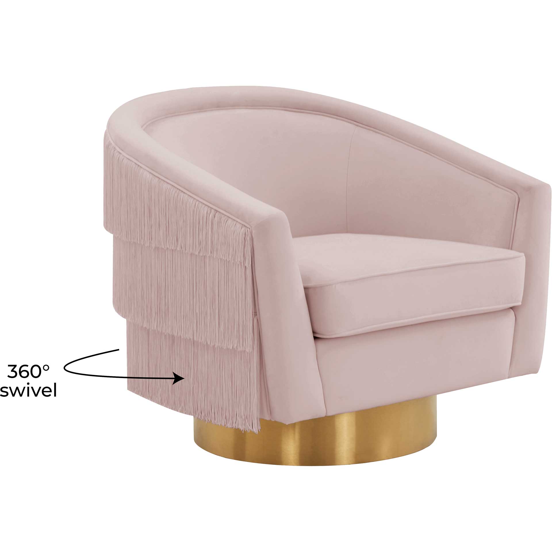 Fleur Swivel Chair Blush