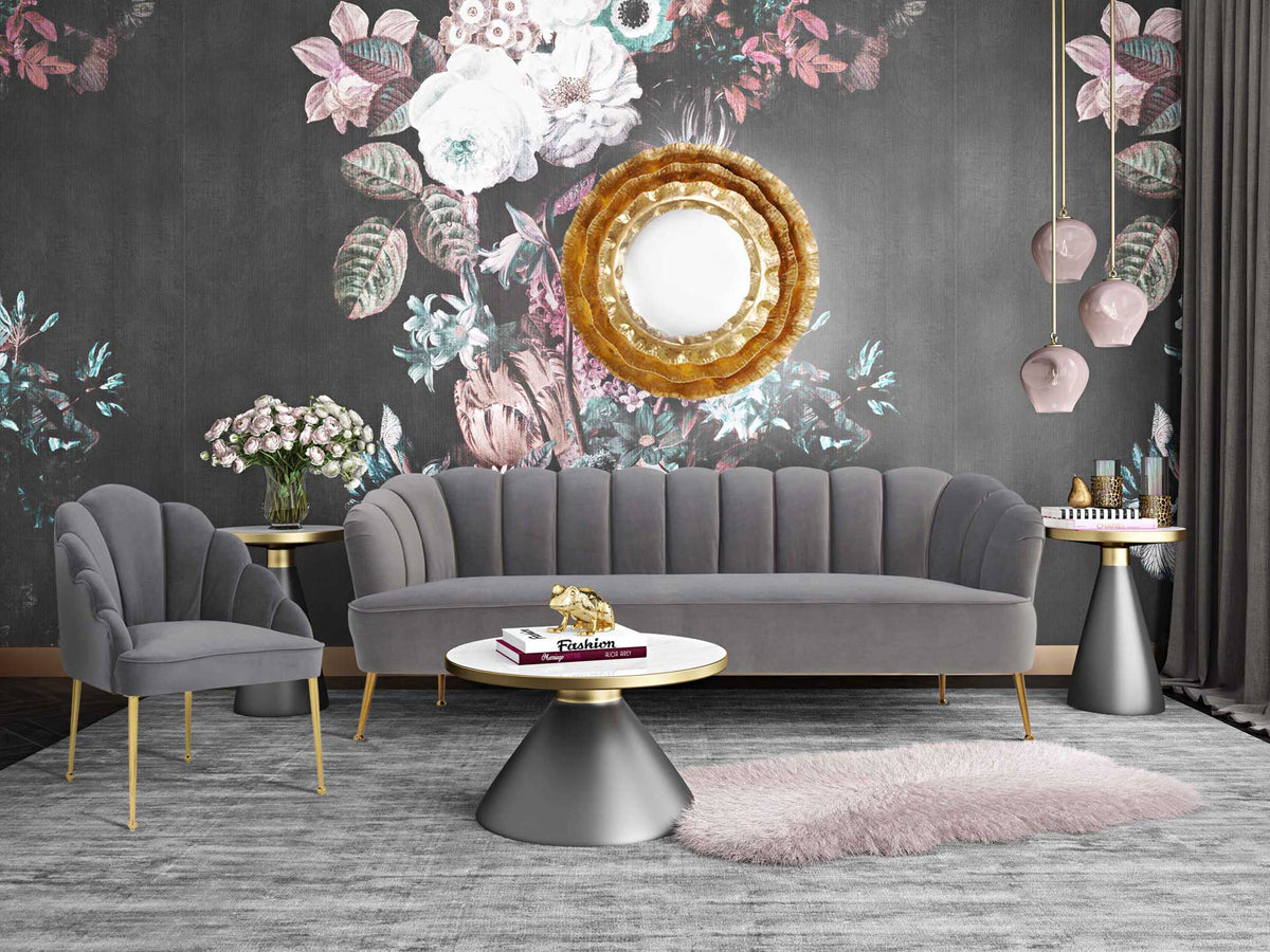 Dalton Velvet Chair Gray