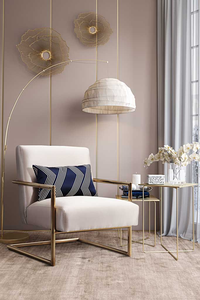 Ellen Beige Linen Chair