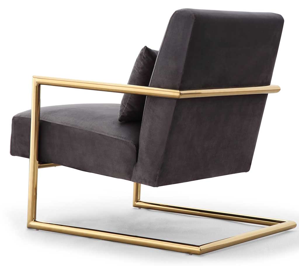 Ellen Gray Velvet Chair