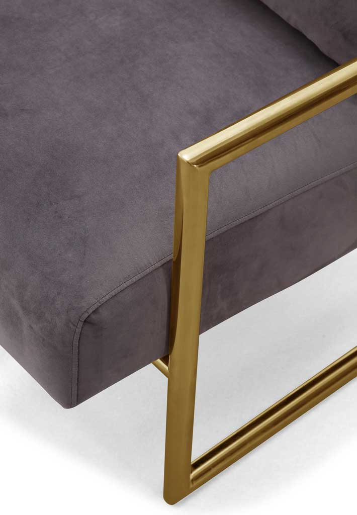 Ellen Gray Velvet Chair