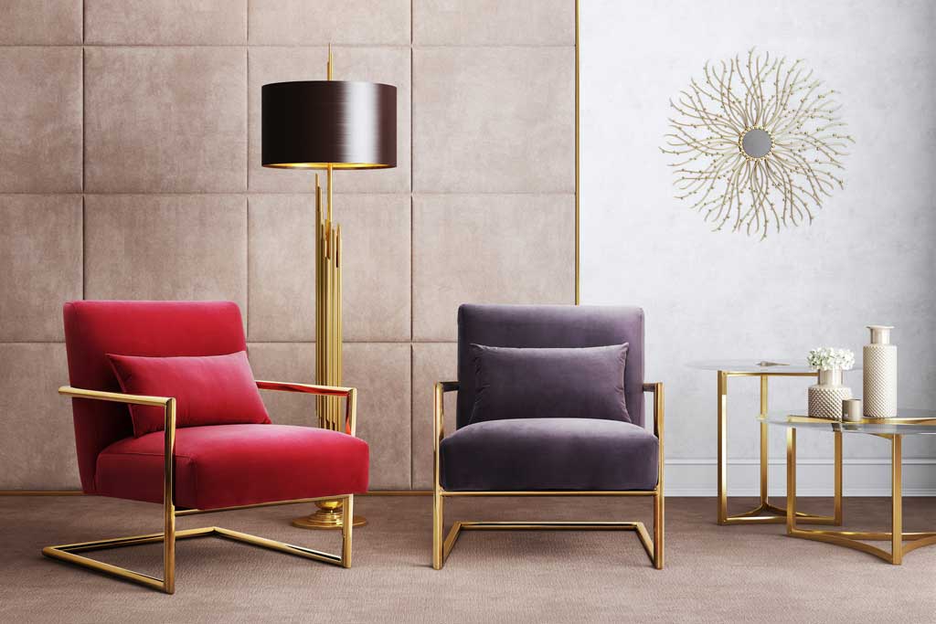 Ellen Gray Velvet Chair