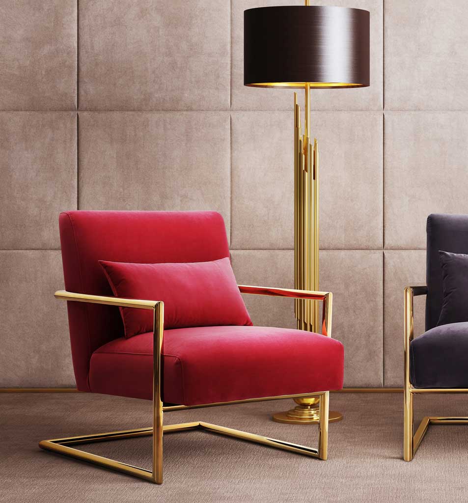 Ellen Pink Velvet Chair