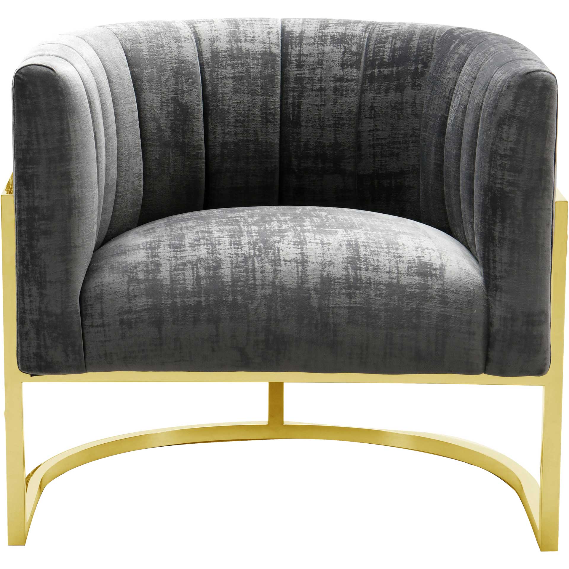 Maddison Slub Chair Gray/Gold