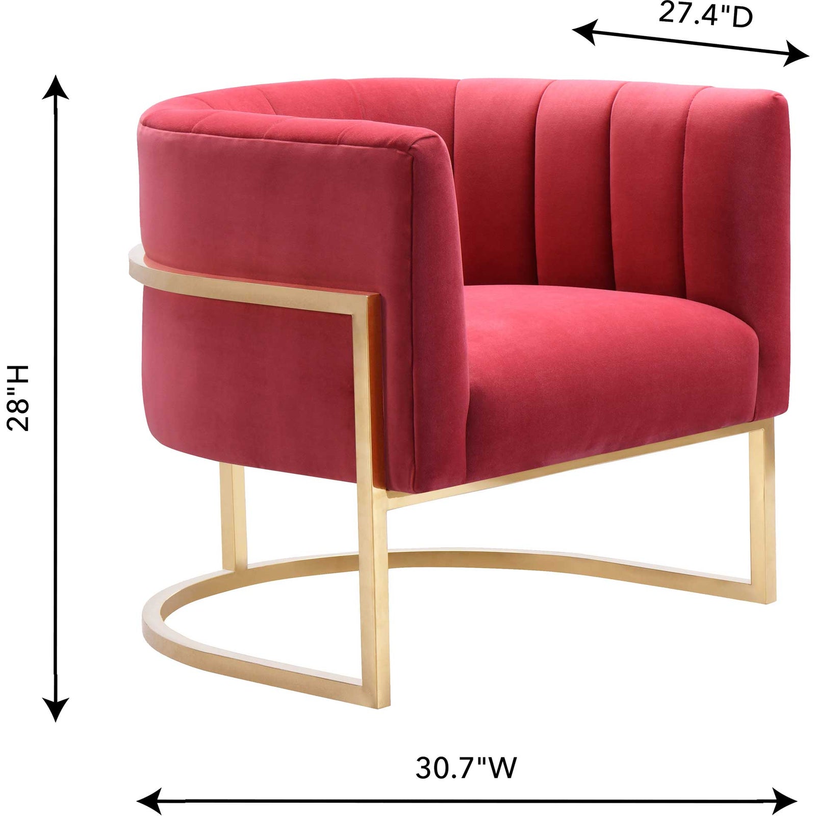 Maddison Velvet Chair Hot Pink