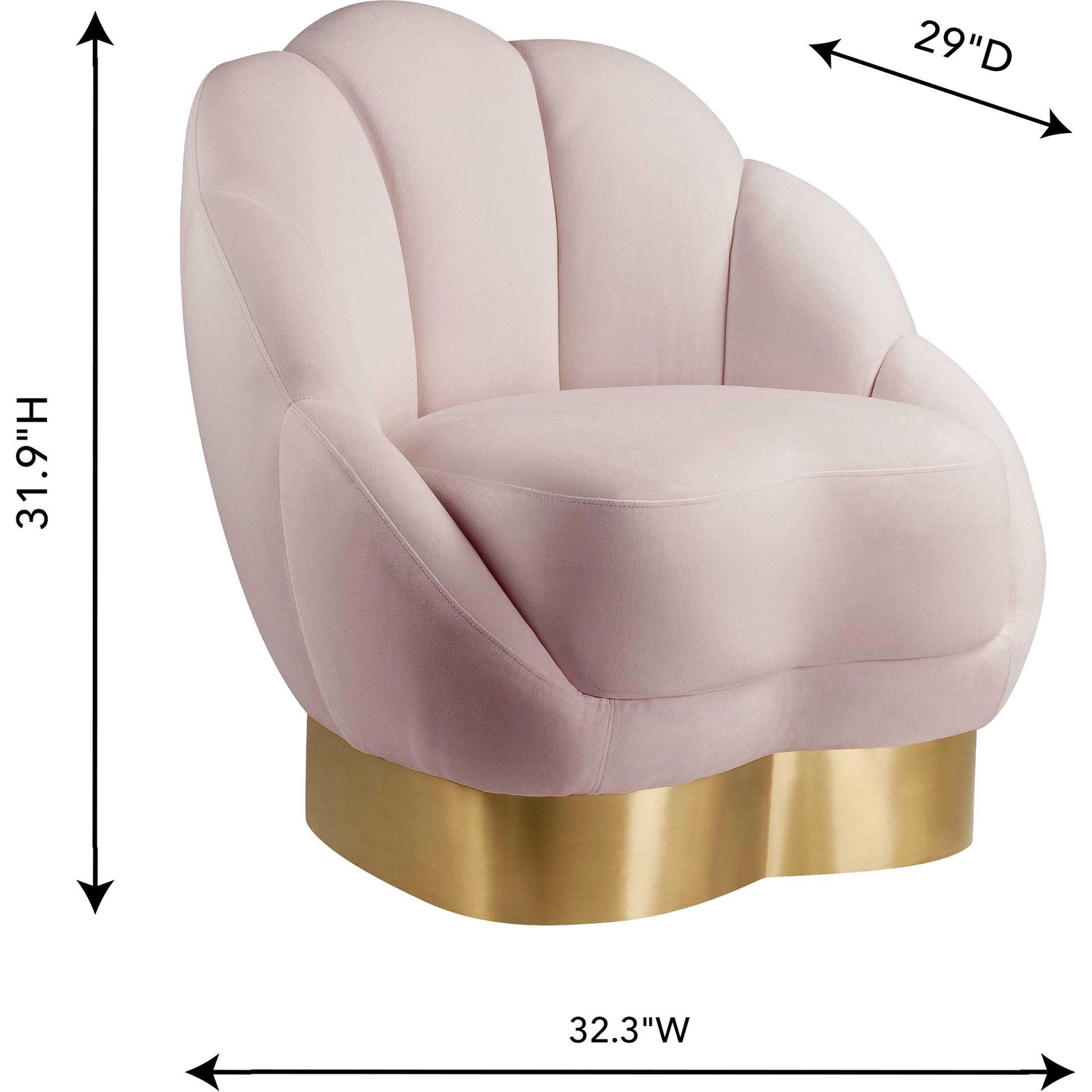 Blaise Velvet Chair Blush