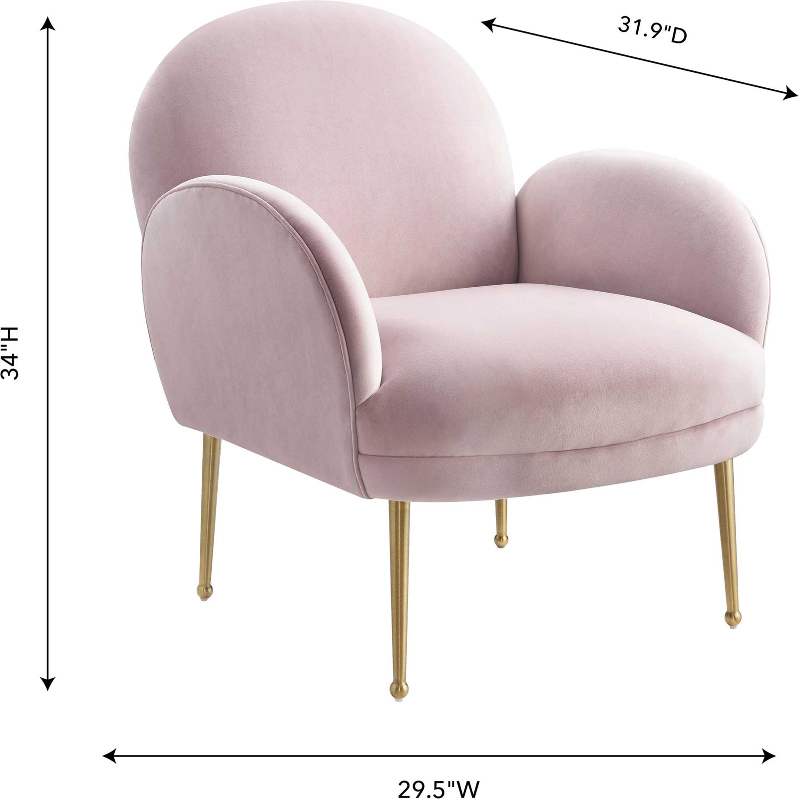 Grimson Velvet Chair Mauve