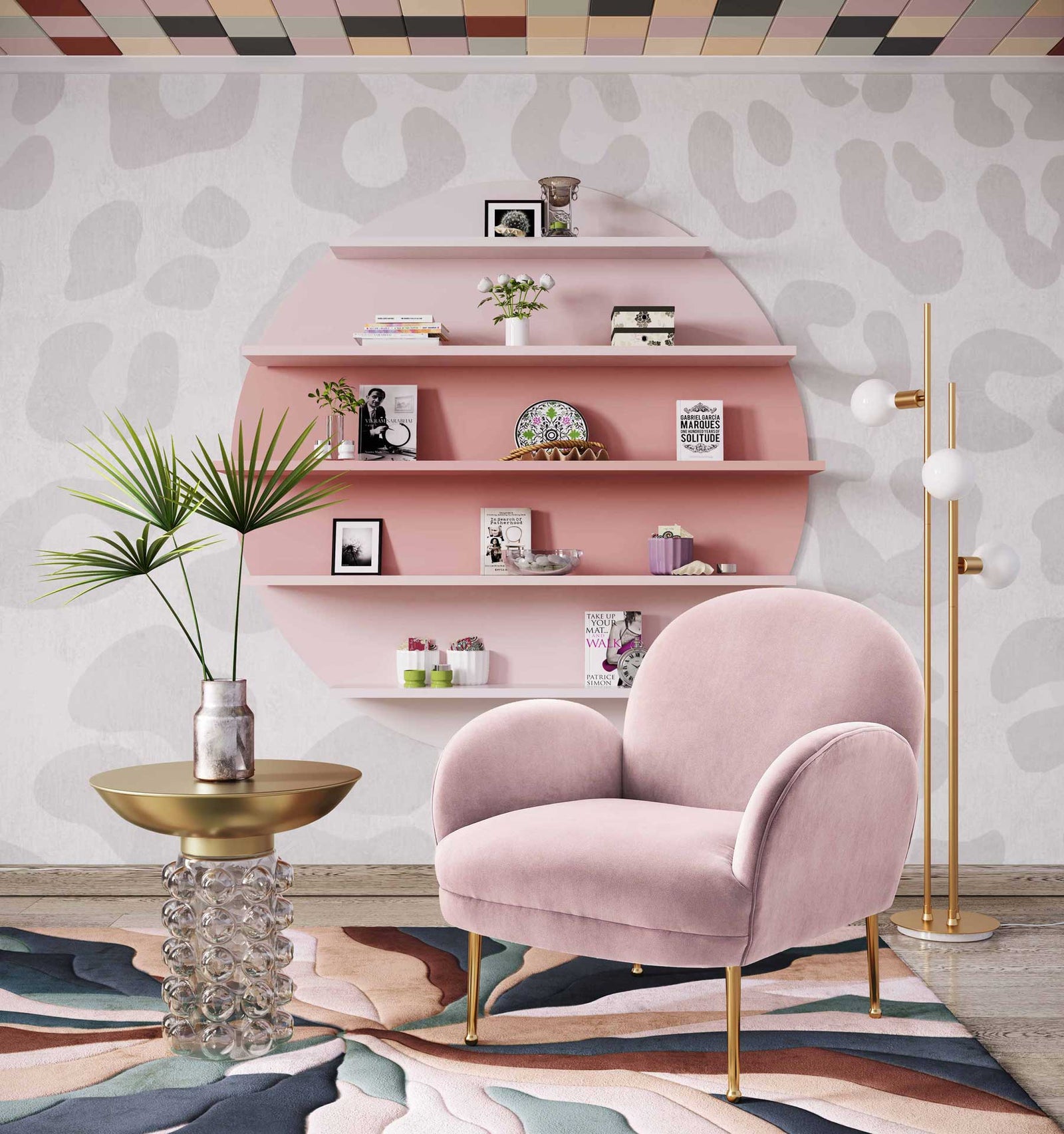 Grimson Velvet Chair Mauve