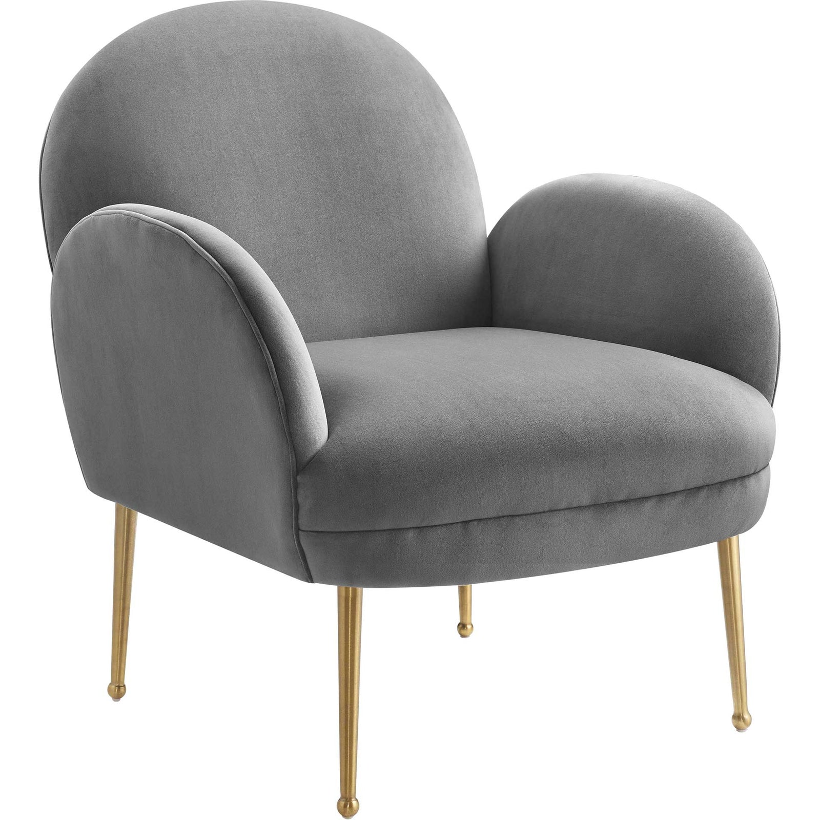 Grimson Velvet Chair Gray