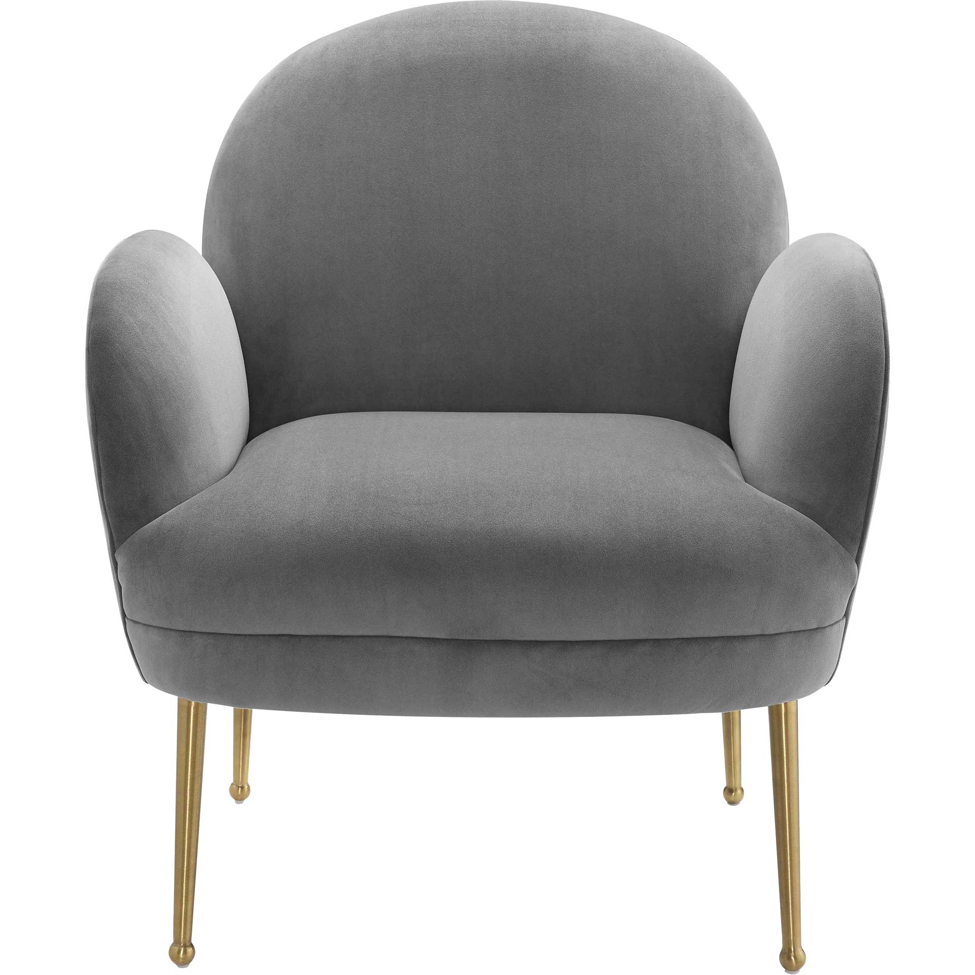 Grimson Velvet Chair Gray