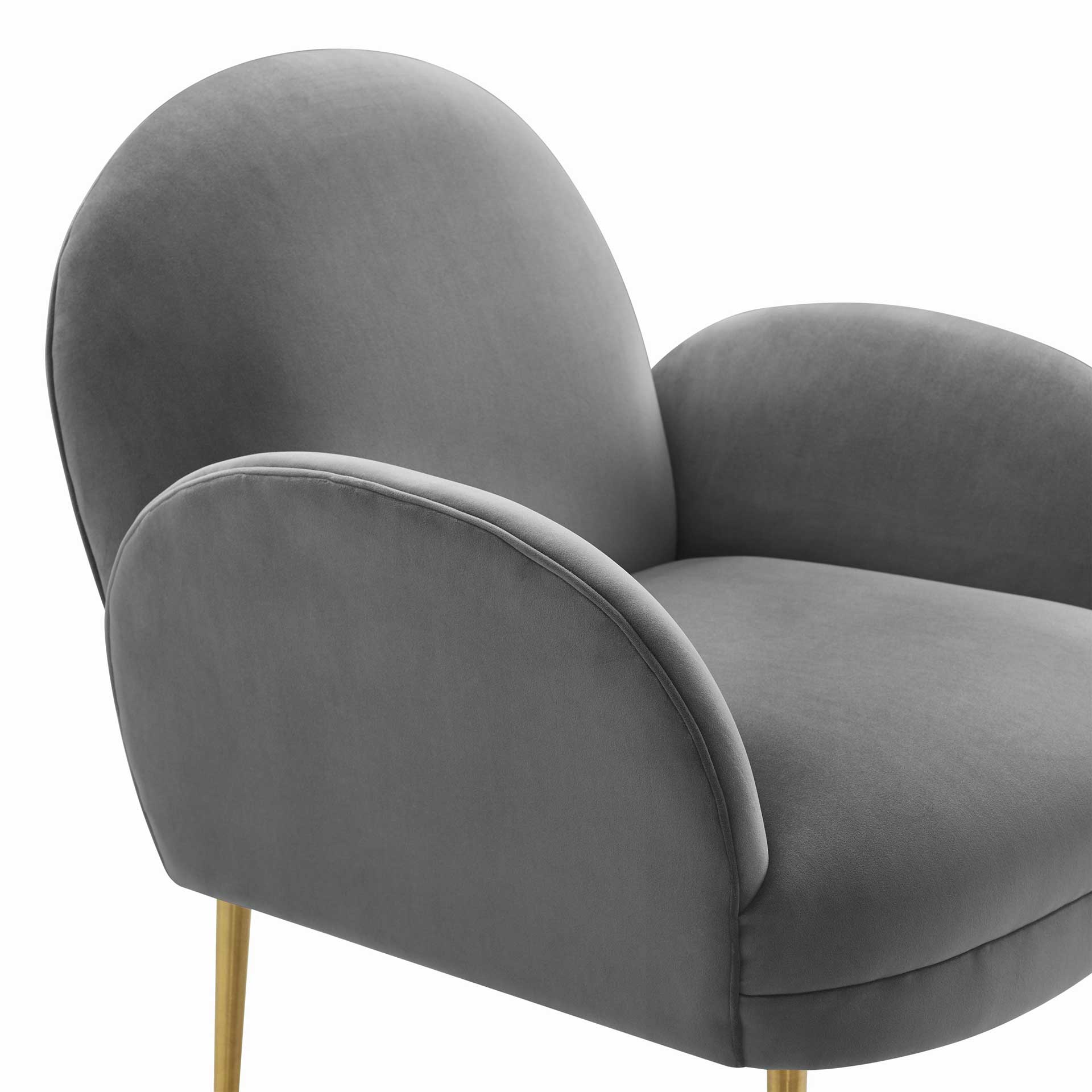 Grimson Velvet Chair Gray