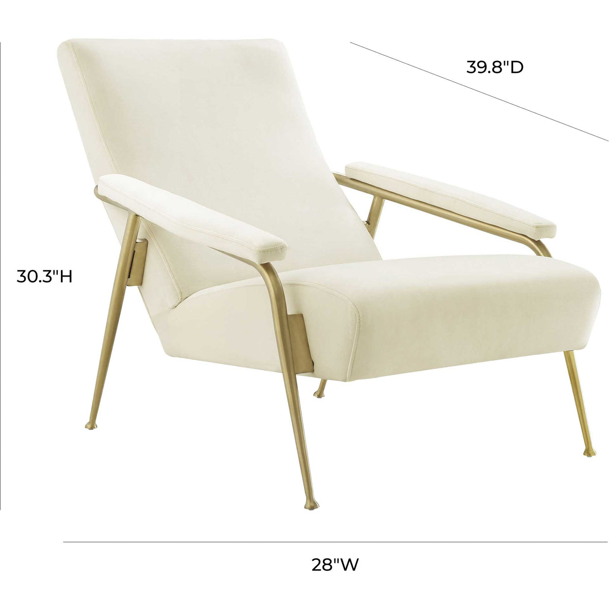 Abella Velvet Chair Cream