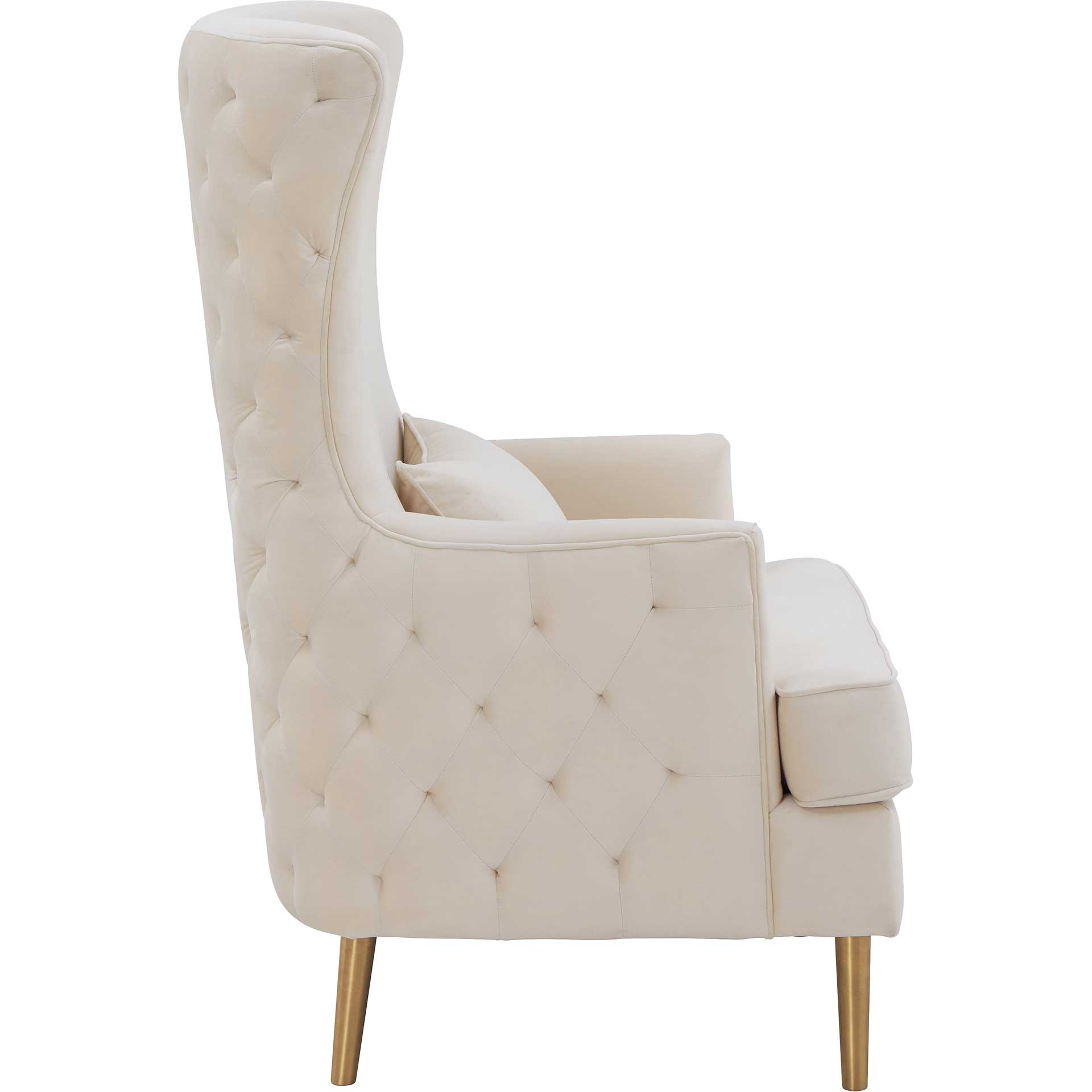 Alaia Tall Tufted Back Chair Cream