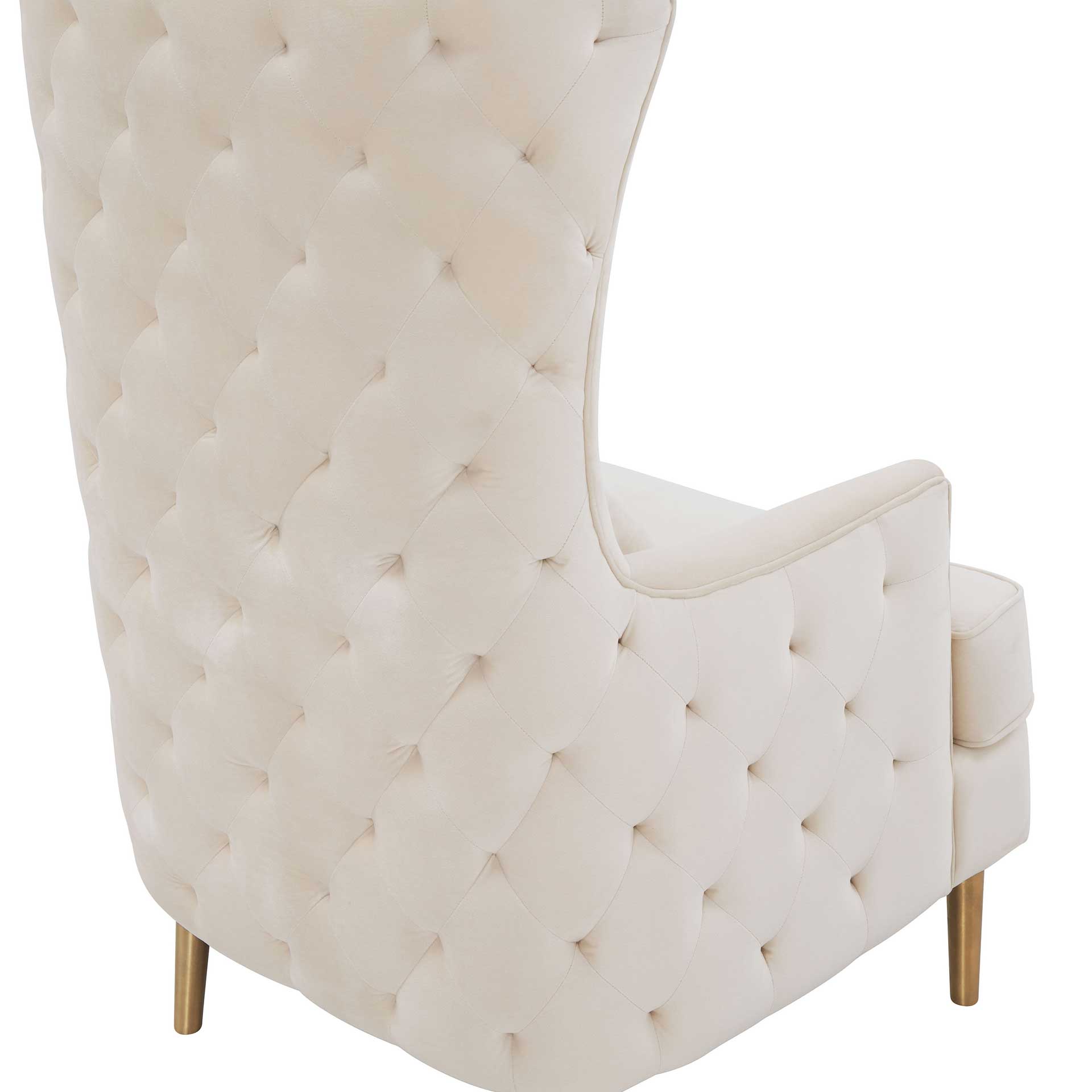 Alaia Tall Tufted Back Chair Cream