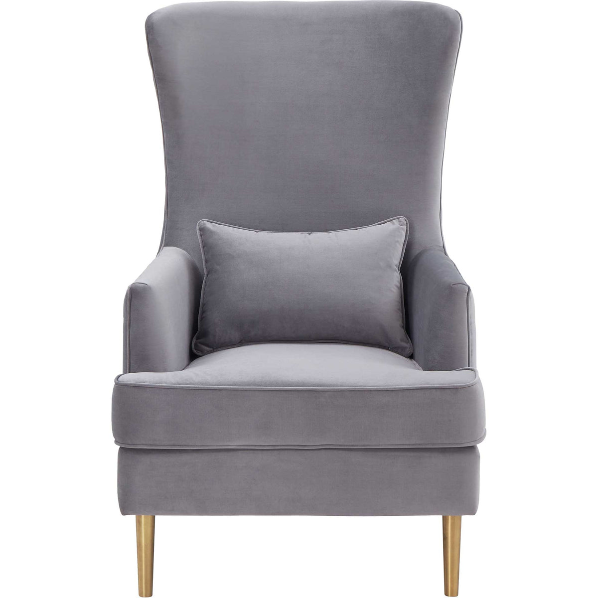 Alaia Tall Tufted Back Chair Gray