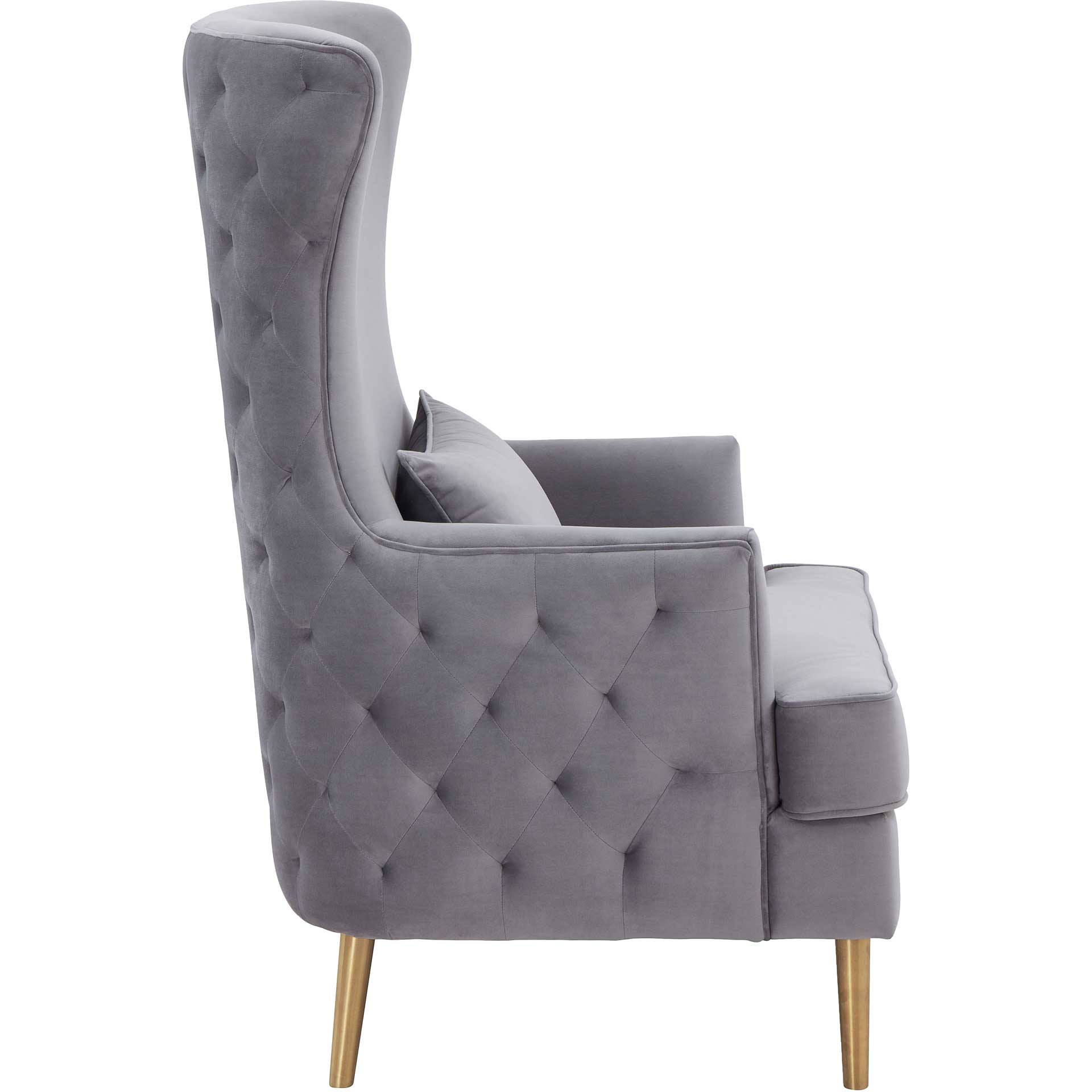 Alaia Tall Tufted Back Chair Gray