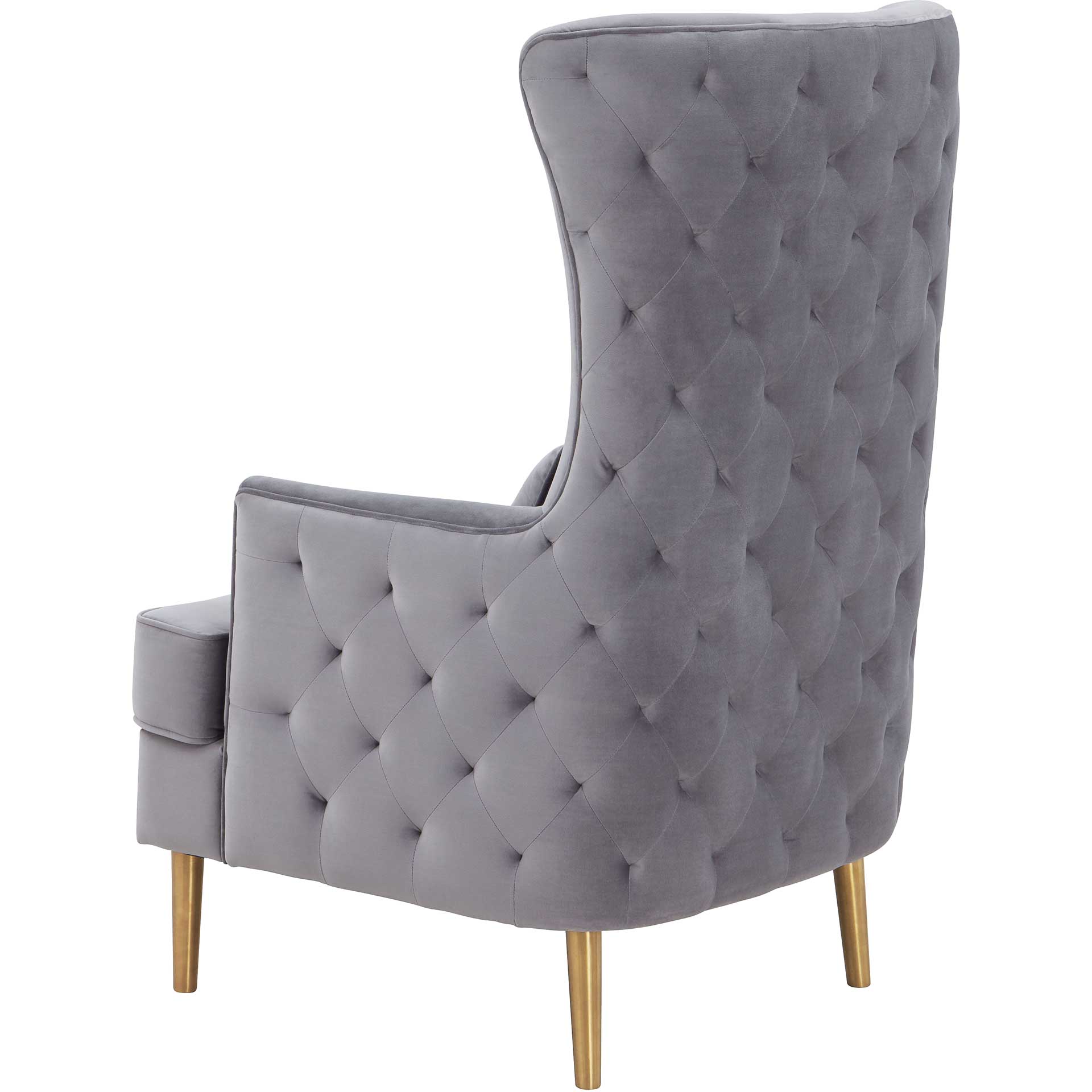 Alaia Tall Tufted Back Chair Gray