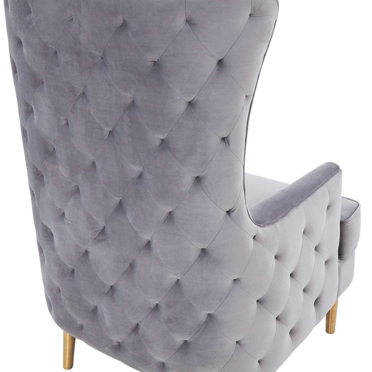 Alaia Tall Tufted Back Chair Gray