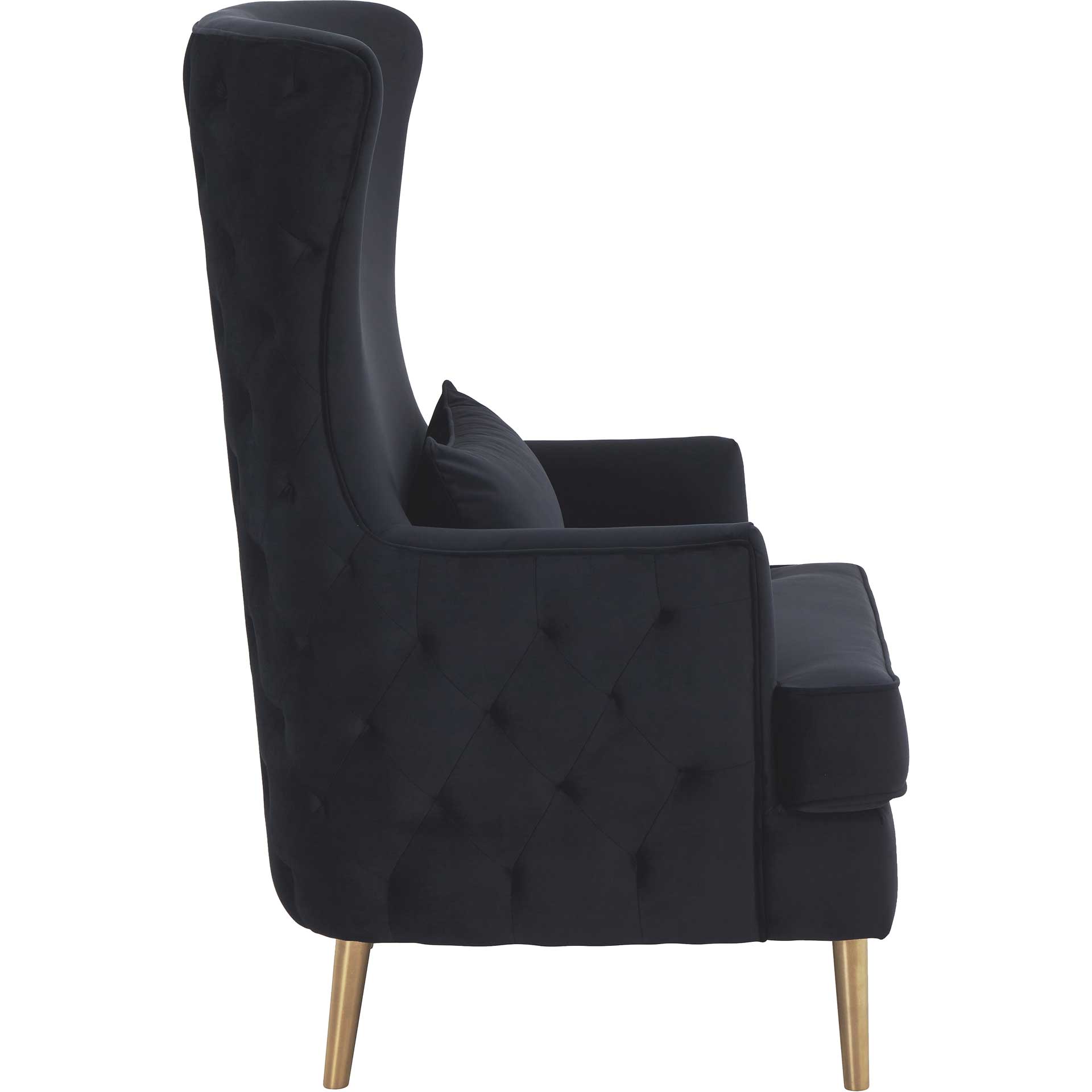 Alaia Tall Tufted Back Chair Black