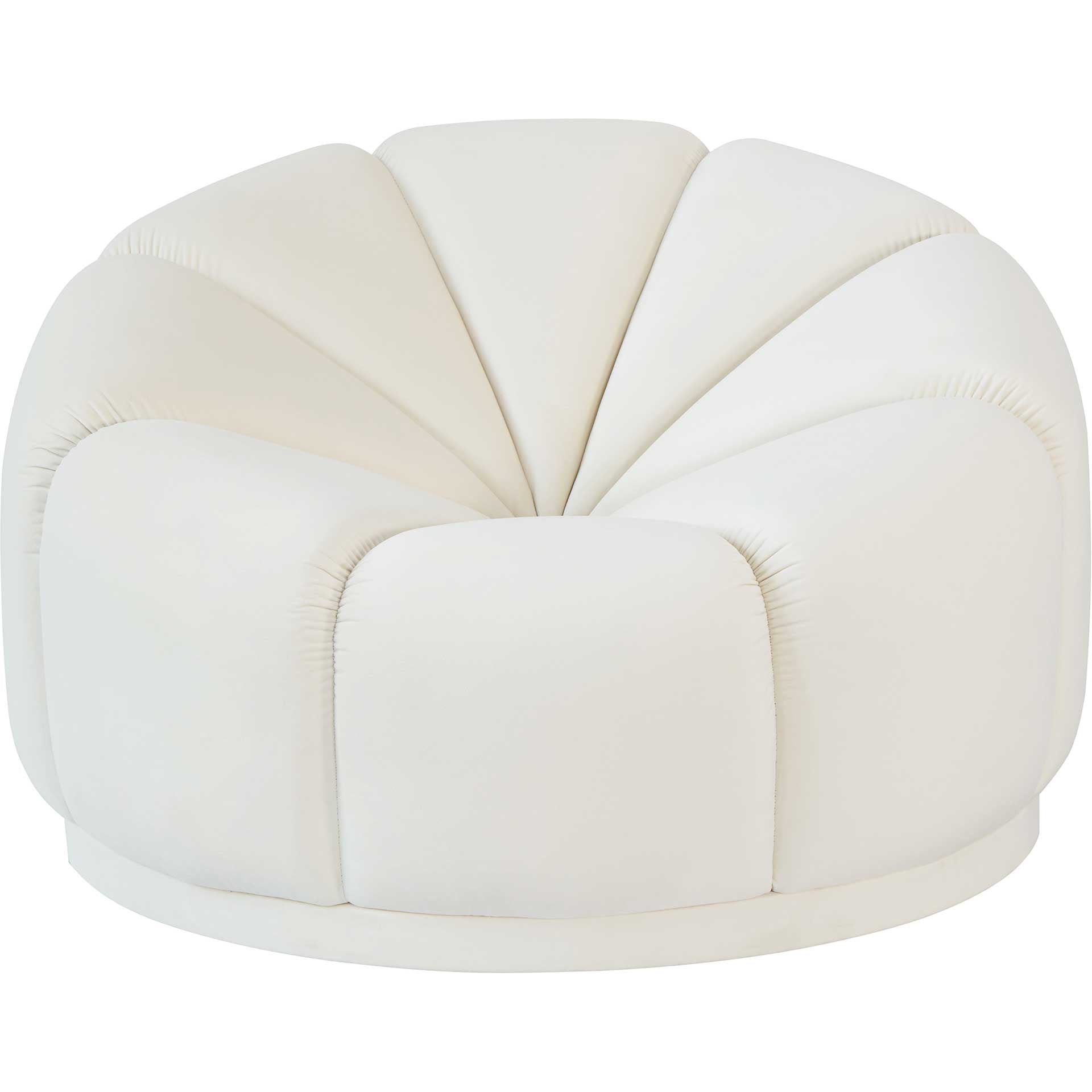 Madilyn Velvet Lounge Chair Cream