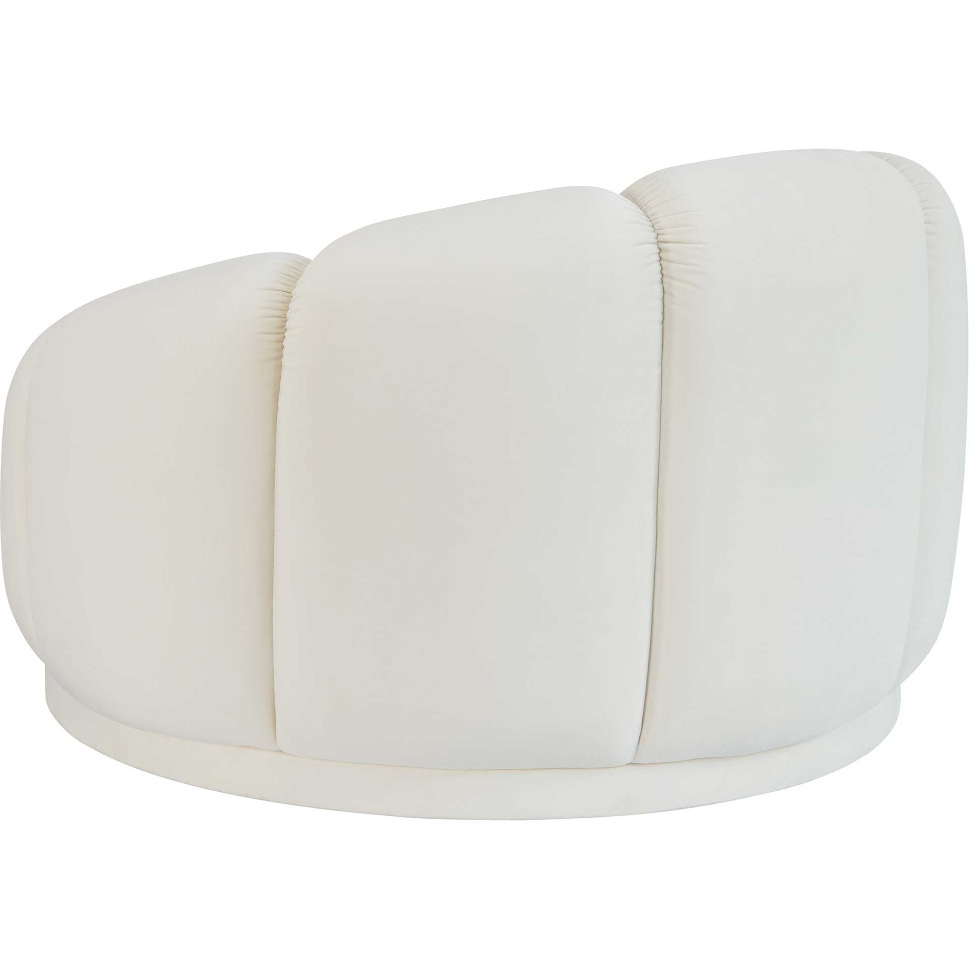 Madilyn Velvet Lounge Chair Cream