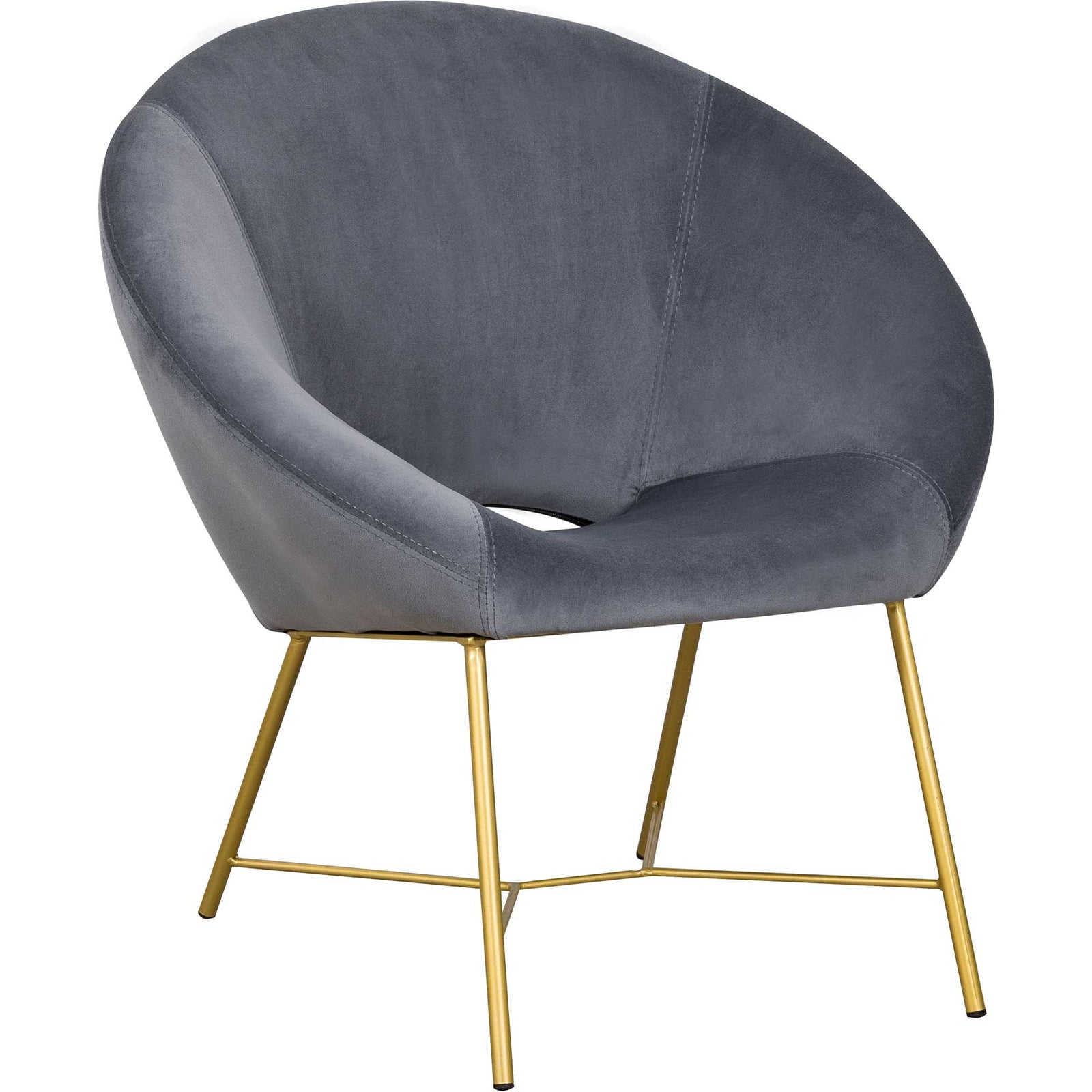 Noely Velvet Chair Gray