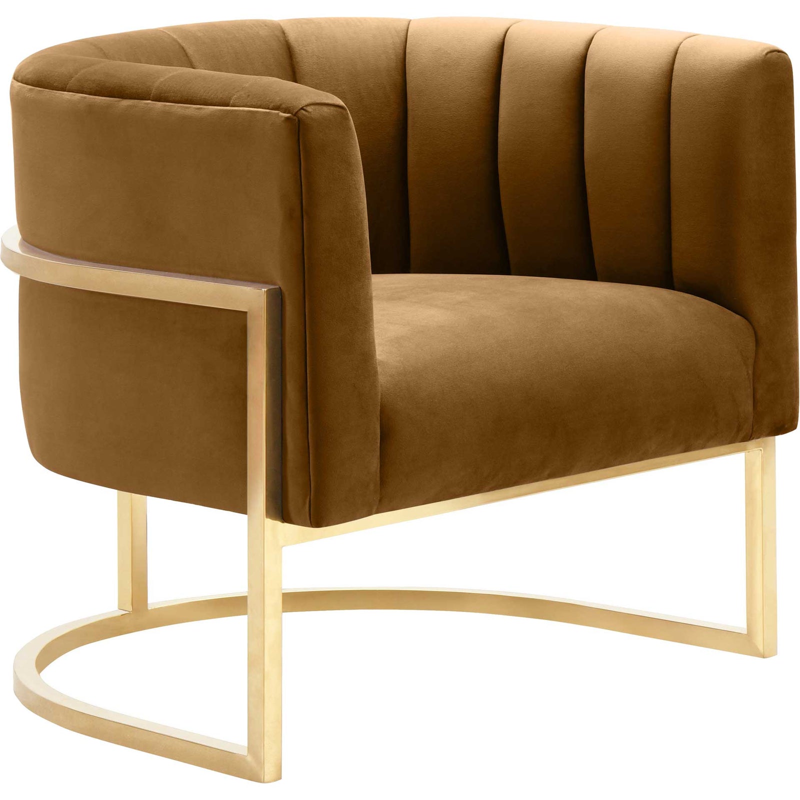 Maddison Velvet Chair Cognac