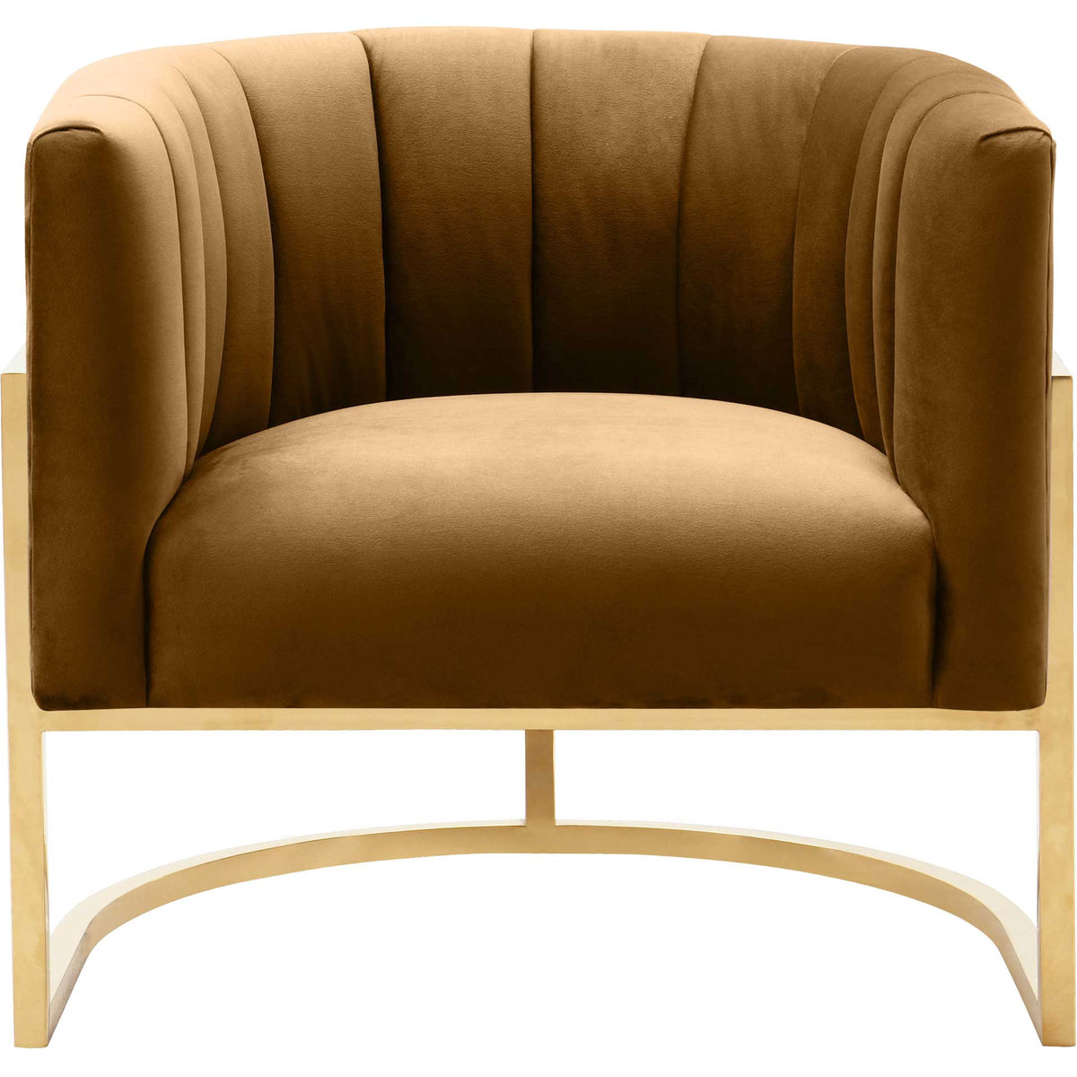 Maddison Velvet Chair Cognac