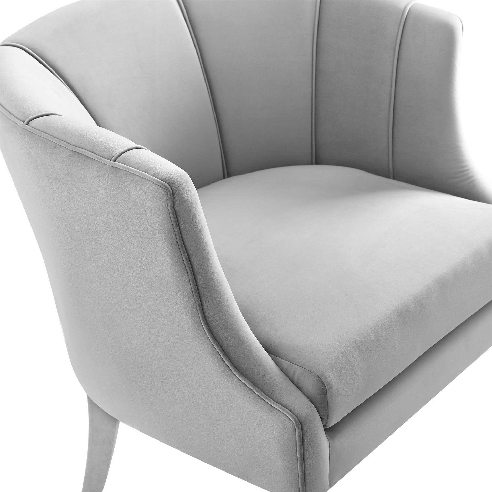 Tucker Velvet Chair Gray