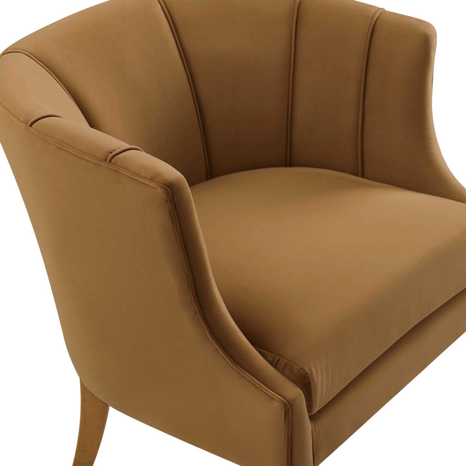 Tucker Velvet Chair Cognac