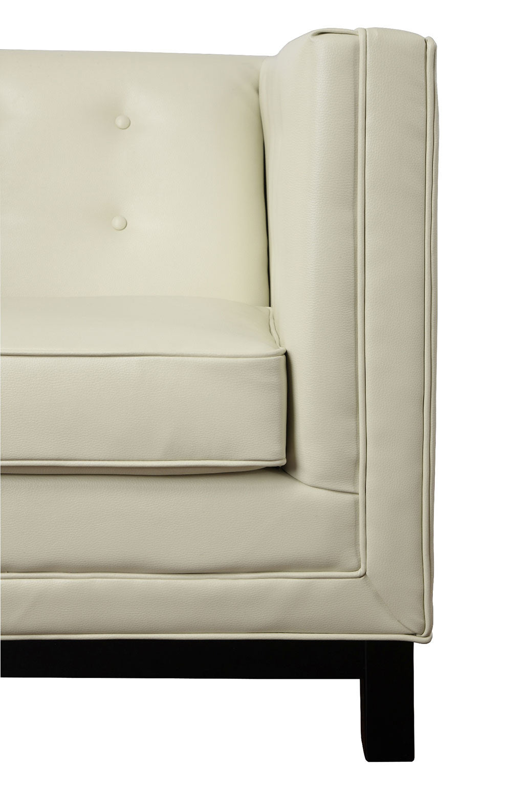 Ziv Cream Leather Sofa