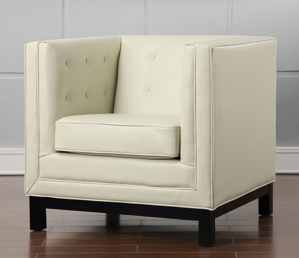 Ziv Cream Leather Chair