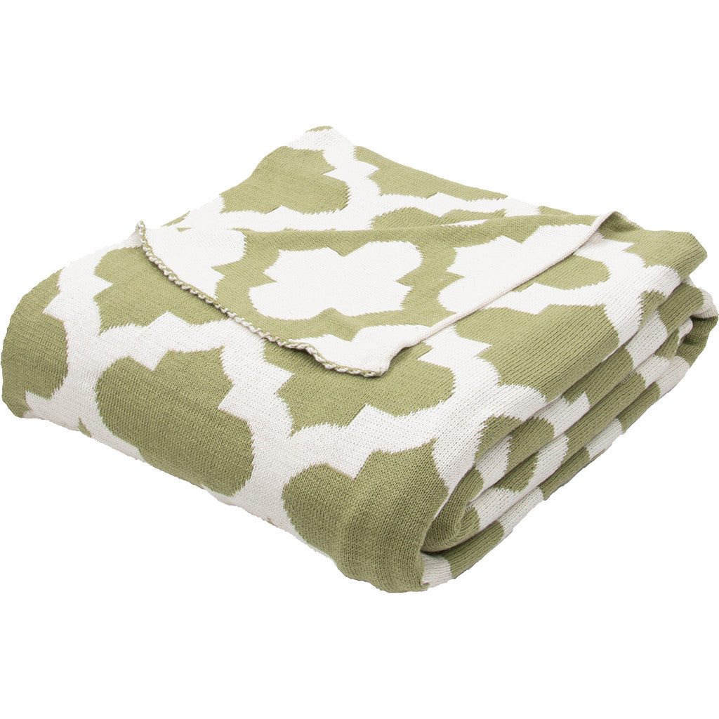 Trinity Calliste Green/White Swan Throw