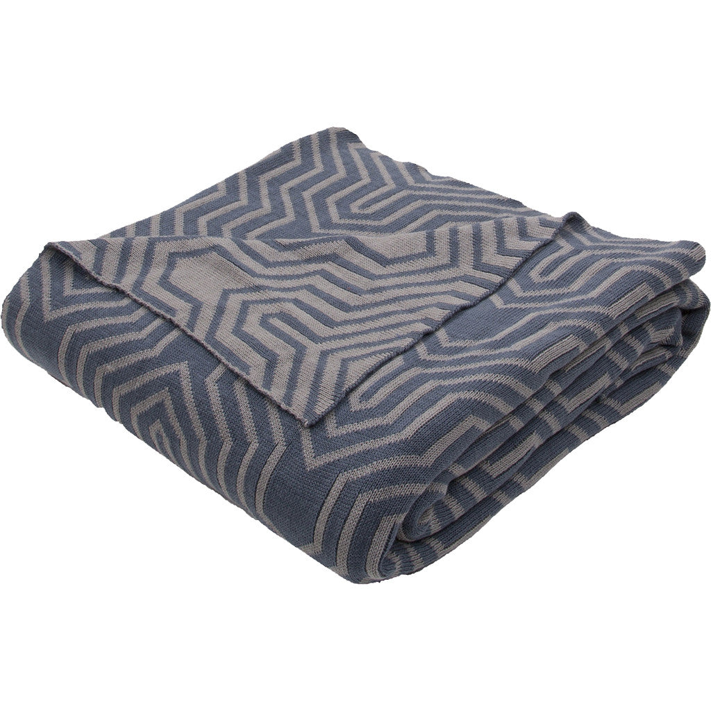 Trinity Neutral Gray/Indian Teal Throw