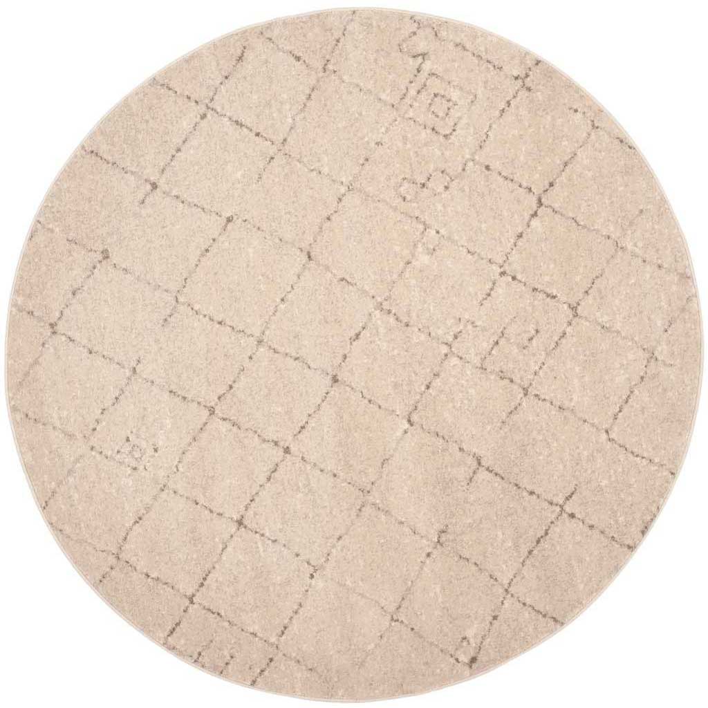Tunisia Ivory Round Rug - Froy.com