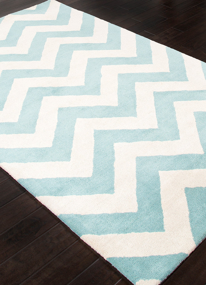 Traverse Paris Light Turquoise/White Area Rug