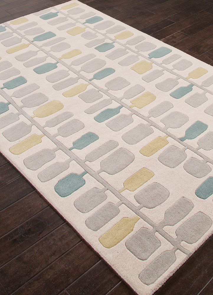 Traverse Leaves Beige/Gold Area Rug