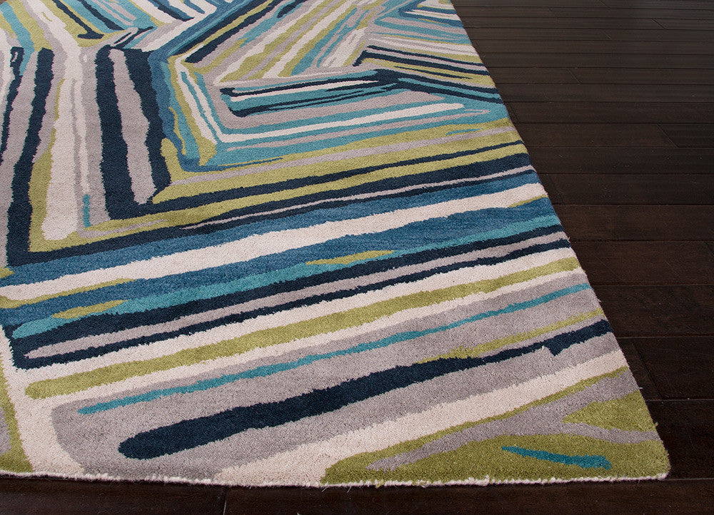 Traverse Pick-Up-Sticks Brittany Blue/Moroccan Blue Area Rug