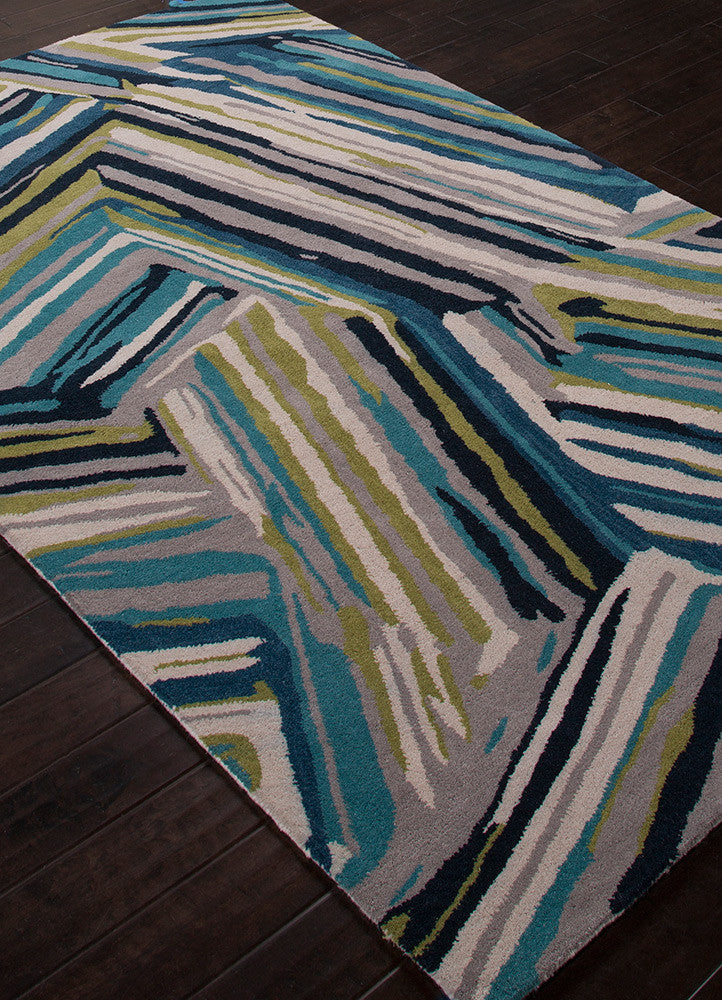 Traverse Pick-Up-Sticks Brittany Blue/Moroccan Blue Area Rug