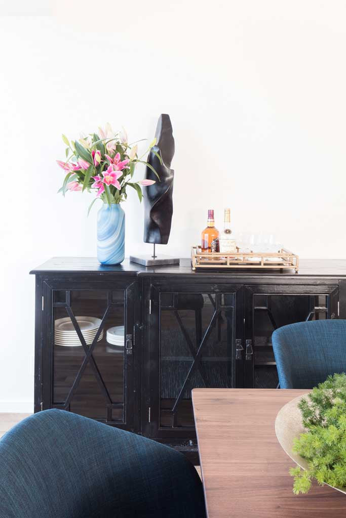 Caprice 4 Door Sideboard Black