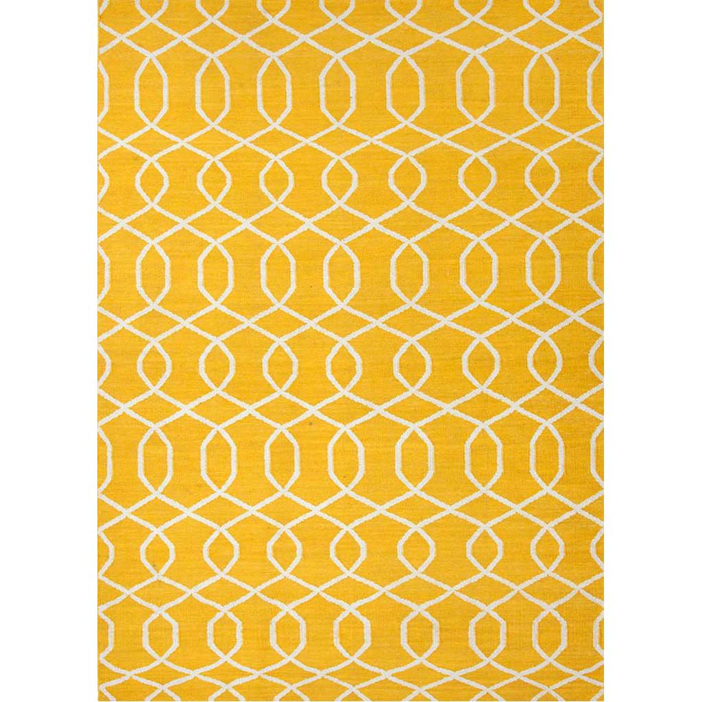 Urban Bungalow Sabrine Mango/White Area Rug