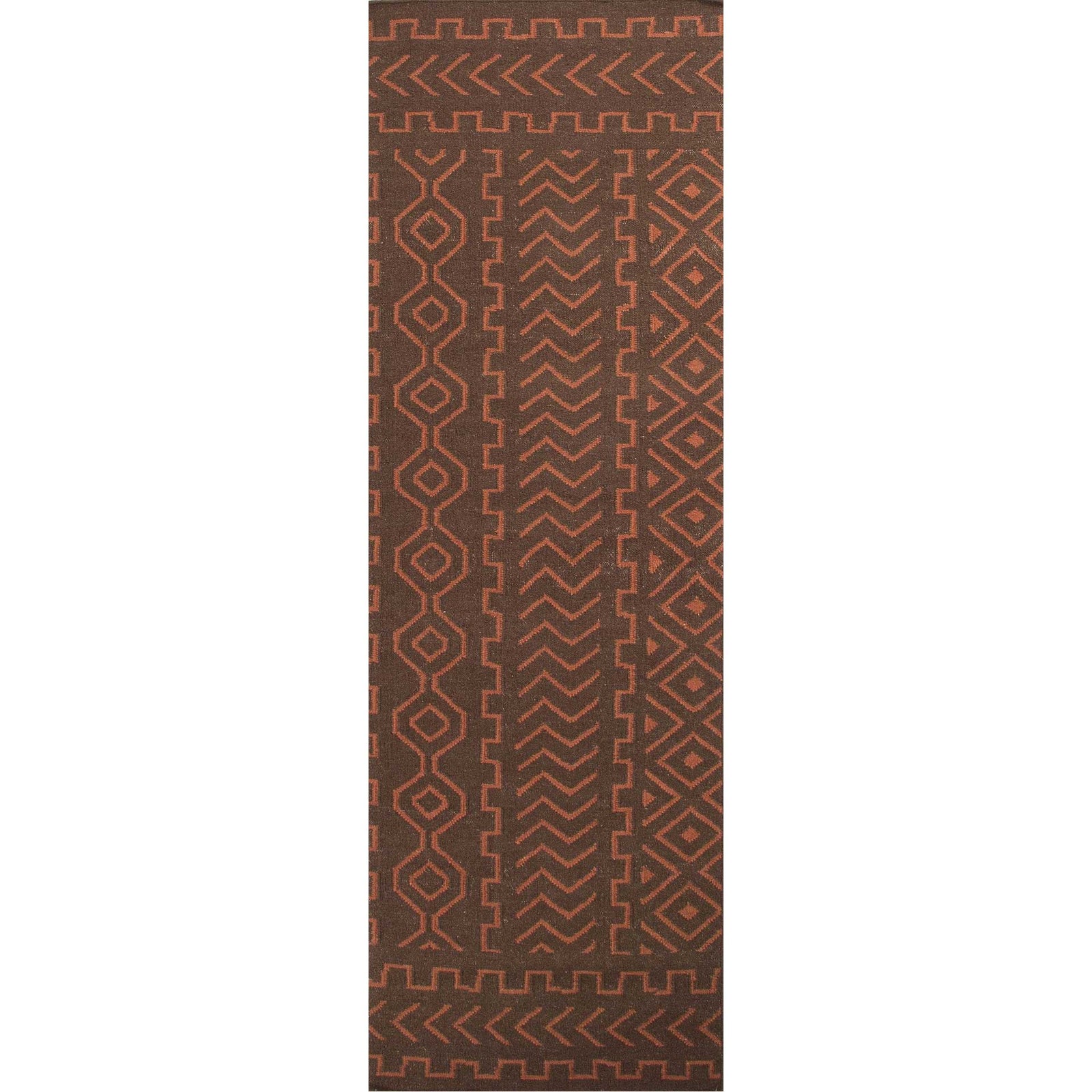 Urban Bungalow Doha Dark Chocolate/Merlot Red Runner Rug