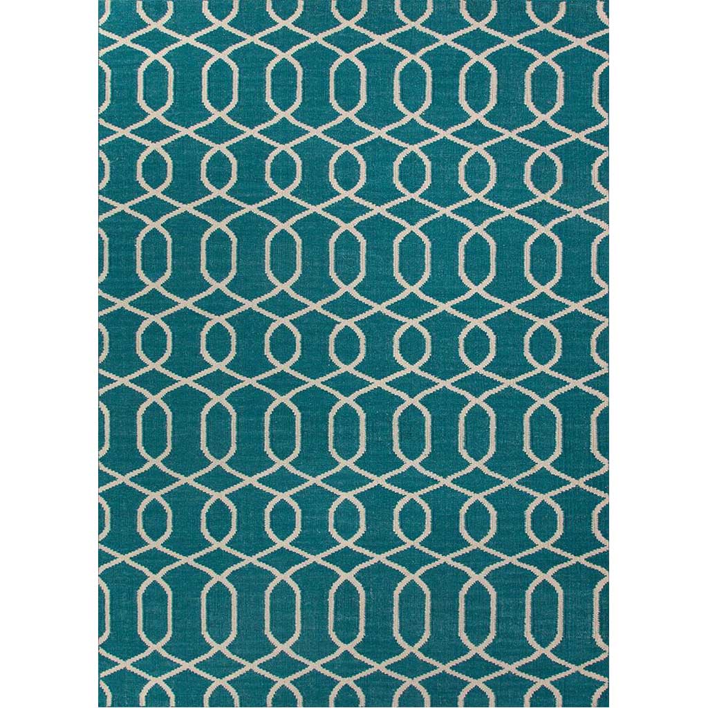 Urban Bungalow Sabrine Deep Lake/Antique White Area Rug