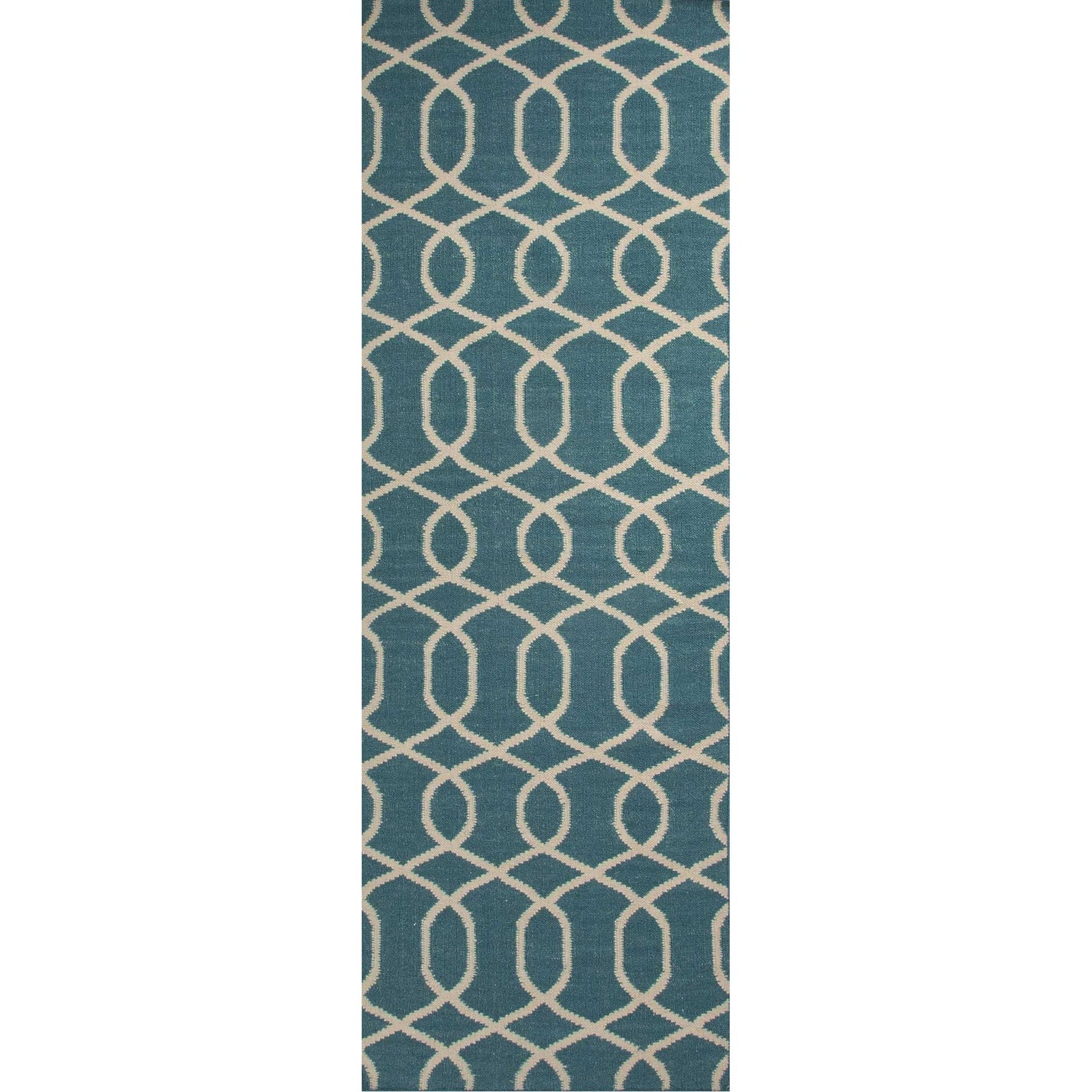 Urban Bungalow Sabrine Deep Lake/Antique White Runner Rug