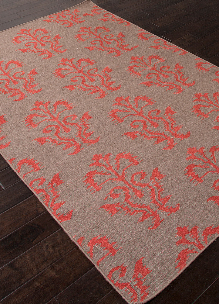 Urban Bungalow Khalid Dark Gray/Chili Pepper Area Rug