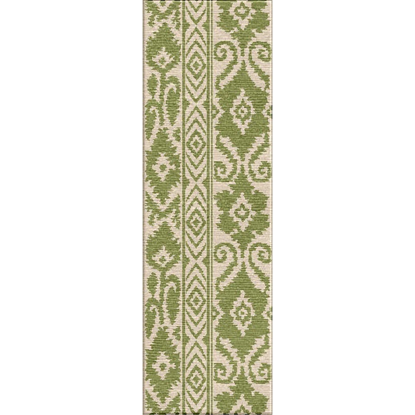 Urban Bungalow Farid Antique White/Wasabi Runner Rug