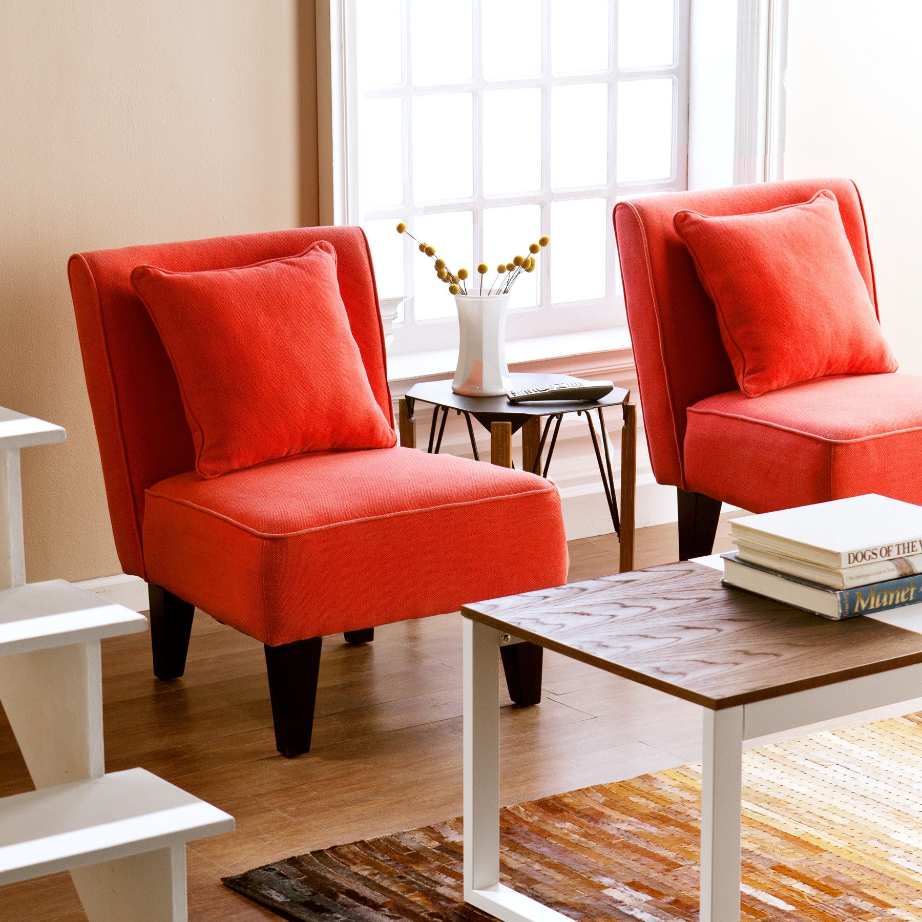 Purban Lounge Chair Red/Orange (Set of 2)