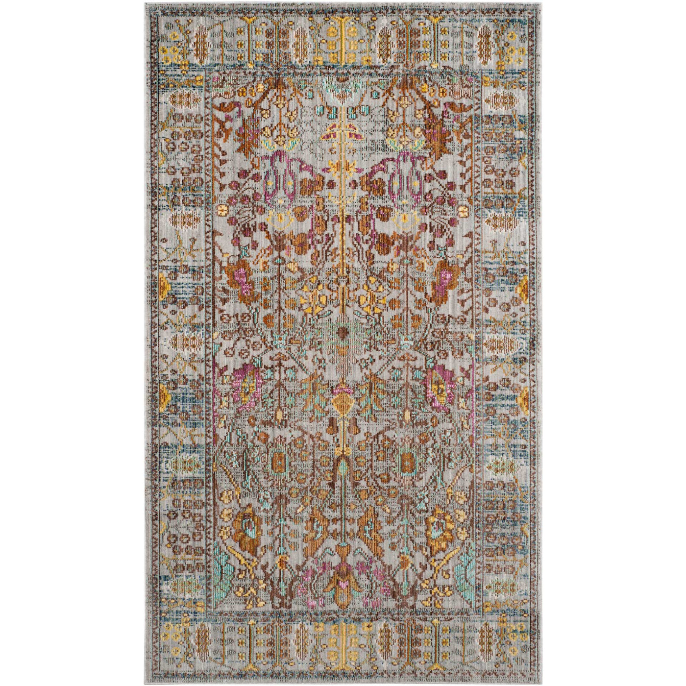 Valencia Gray/Multi Area Rug - Froy.com