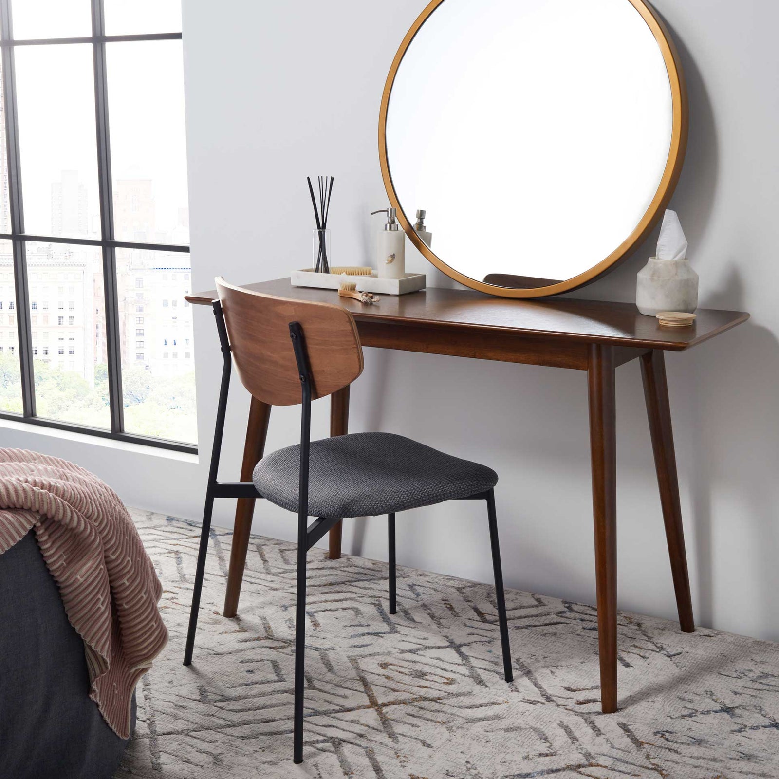 Salome Makeup Table Walnut