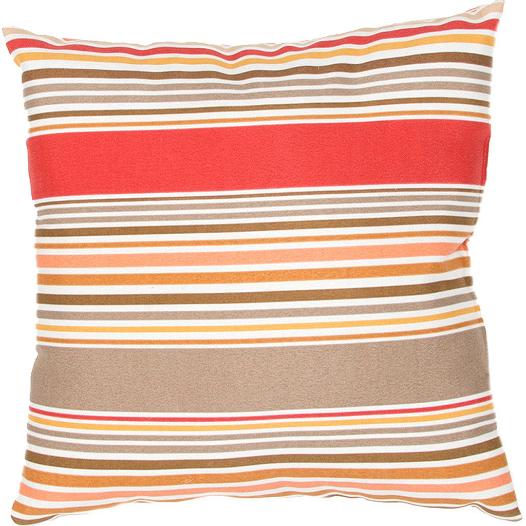 Veranda Od Deck Chair Stripe Coral Pillow